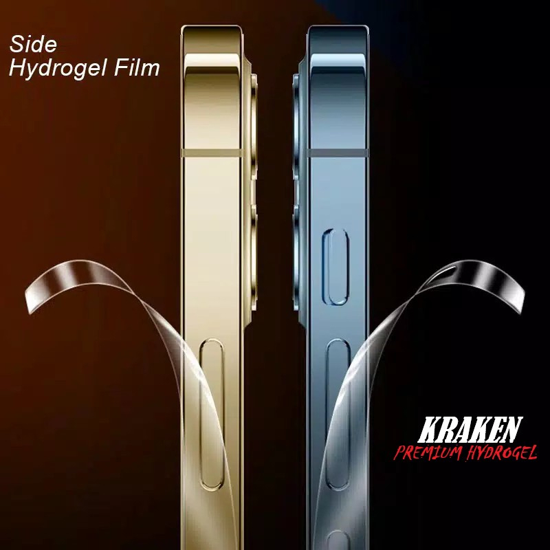 Hydrogel samping iphone 11 pro max 12 mini 13 mini 14 pro max 14 plus anti gores jelly side bezel fi