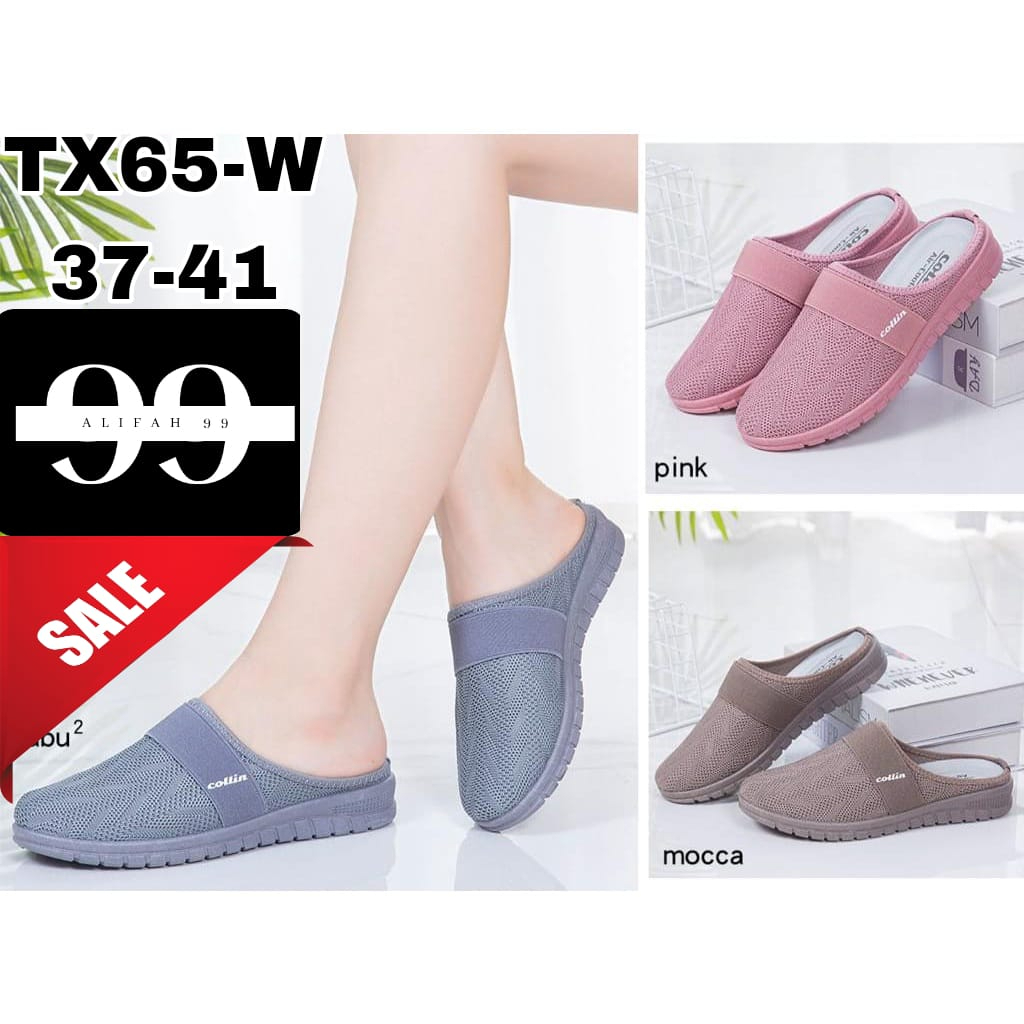 Sepatu Sandal Wanita korean style Bahan Rajut Import chinaTX65-W (37-41) Sandal Sepatu Wanita TerHit