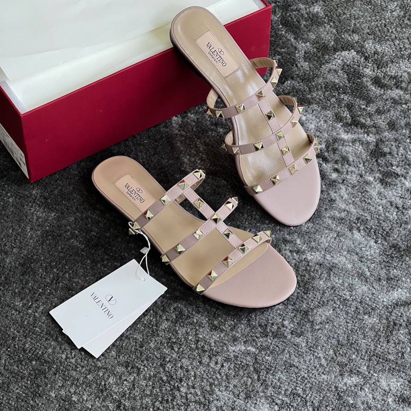 Valentino Rockstud Flat Sandal
