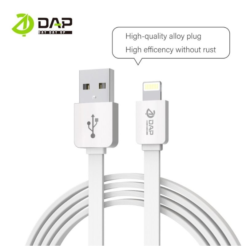 Dap DL200 Kabel data lightning iPhone Pipih 200cm Fast Charging