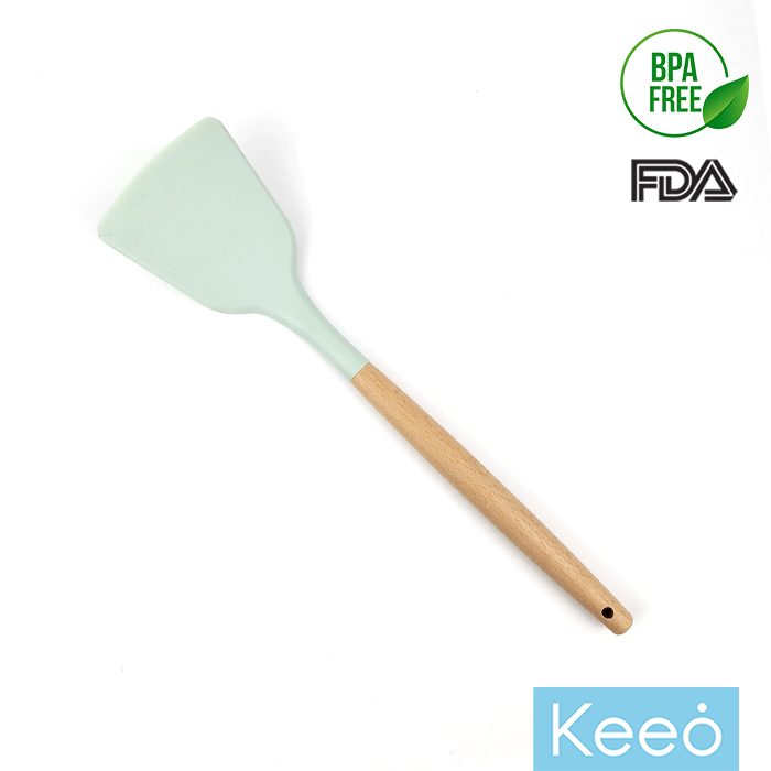 Keeo Aneka Spatula Sutil Silikon Food Grade Hijau Muda Mint