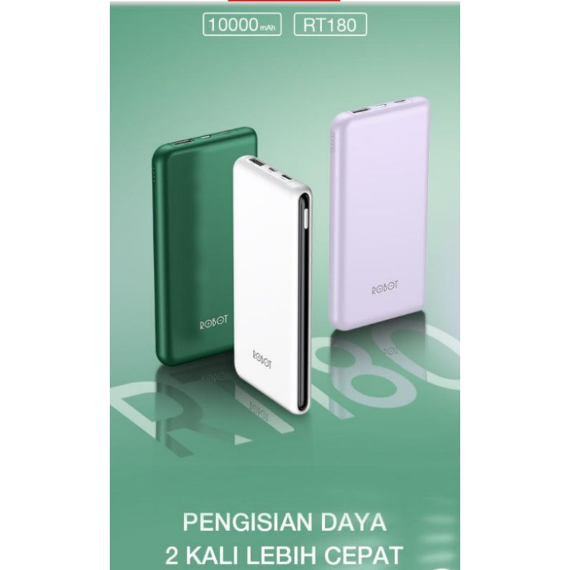 Powerbank Robot 10.000 Mah RT180 Micro &amp; Type C