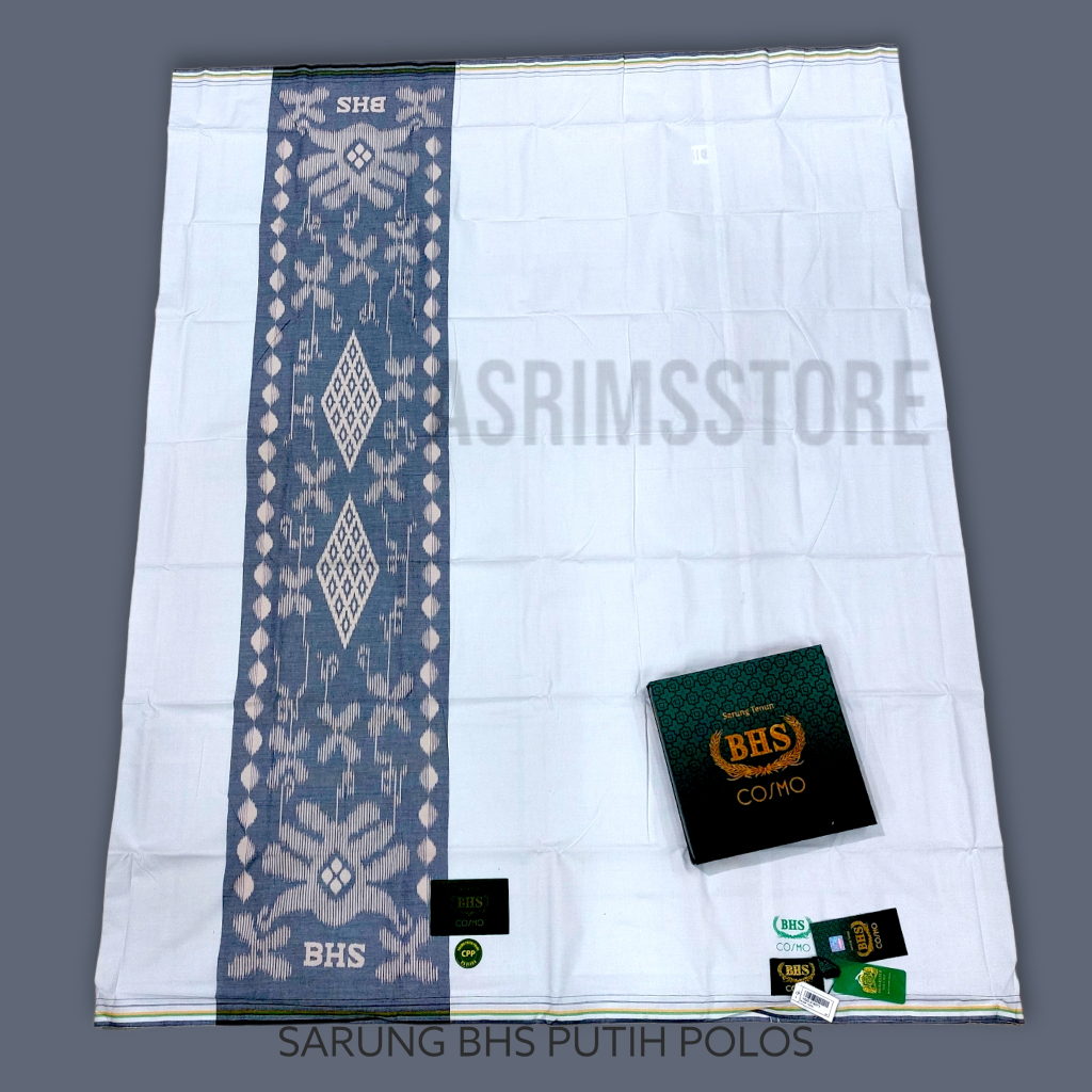 Sarung BHS Cosmo Gold Warna Putih Produk Original Istimewa