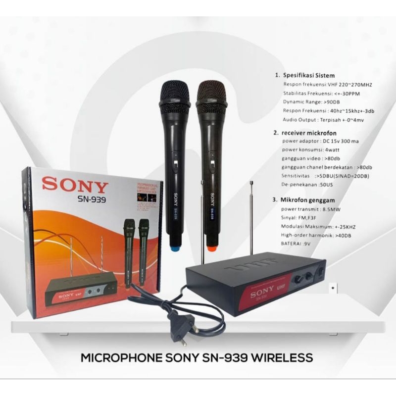 Mikropon Wireless Sony Mic Sony Mikrofon Sony