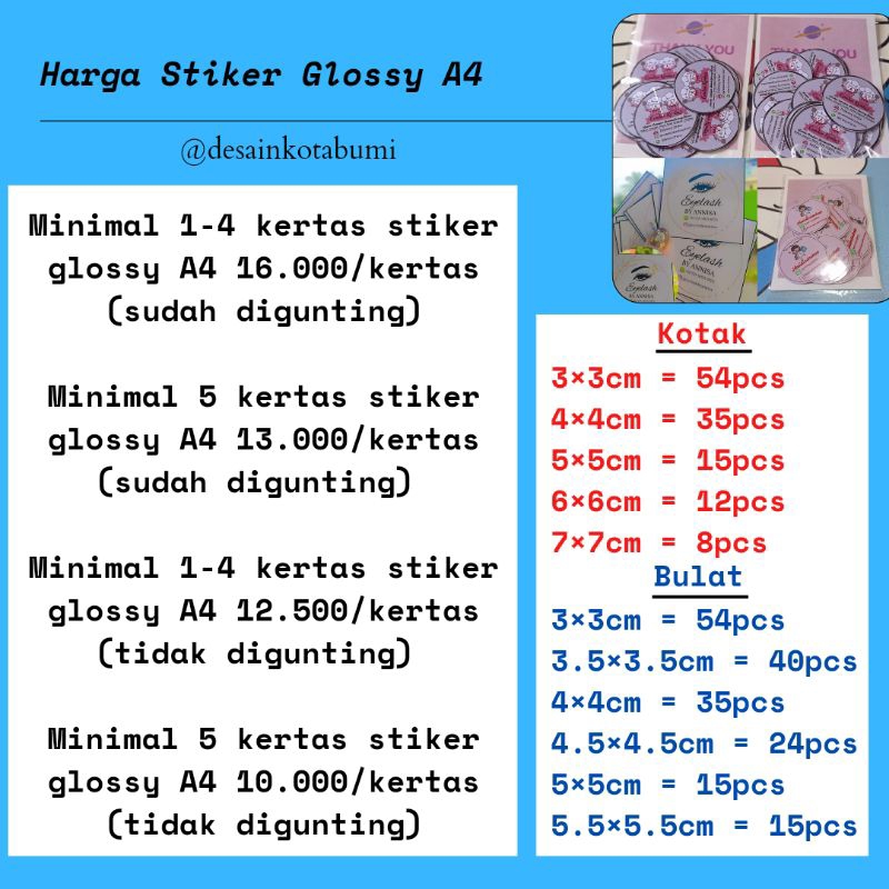 

Label Stiker A4