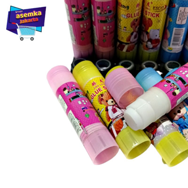 Lem Kertas Glue Stick 10gram Lem Fancy Esco isi 24pcs