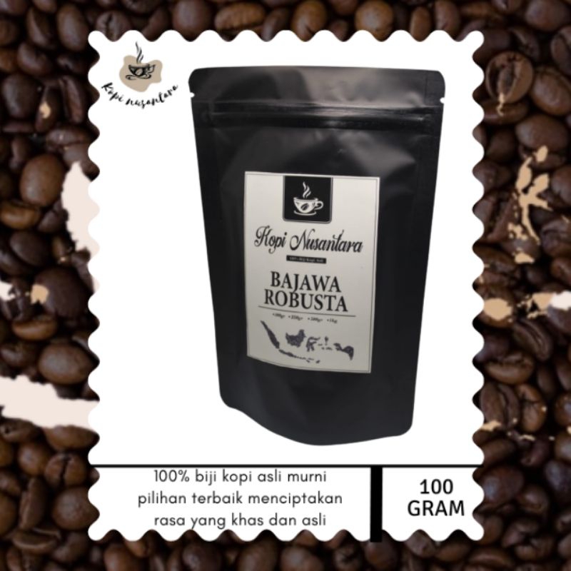 

kopi Bajawa robusta 100% biji bubuk kopi asli murni 100gram