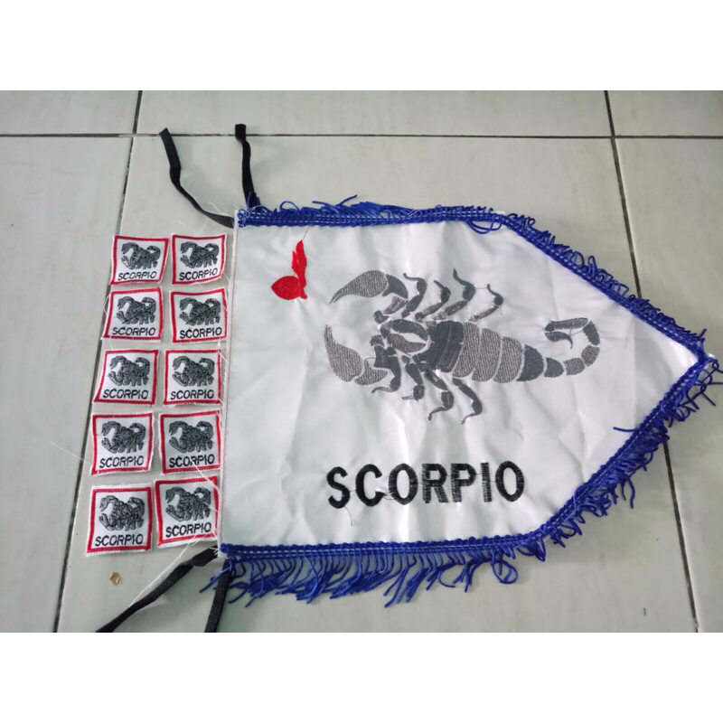 Bendera &amp; Tanda Regu Bordir per set (1 bendera + 10 tanda regu)