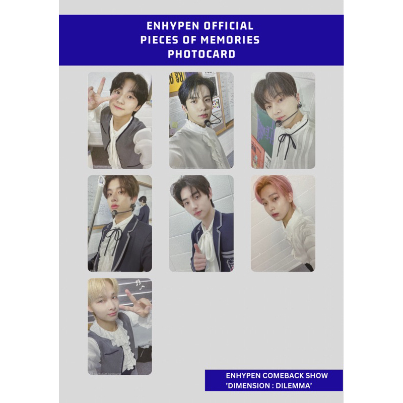 PHOTOCARD ENHYPEN PIECES OF MEMORIES PIECE OF MEMORIES POM OFFICIAL PHOTOBOOK JUNGWON HEESEUNG JAY J