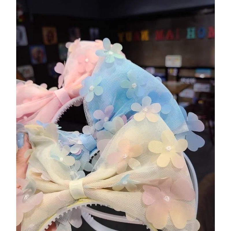 shoppinghappyid - Bando Aksesoris Rambut Anak Pita Sifon Bunga