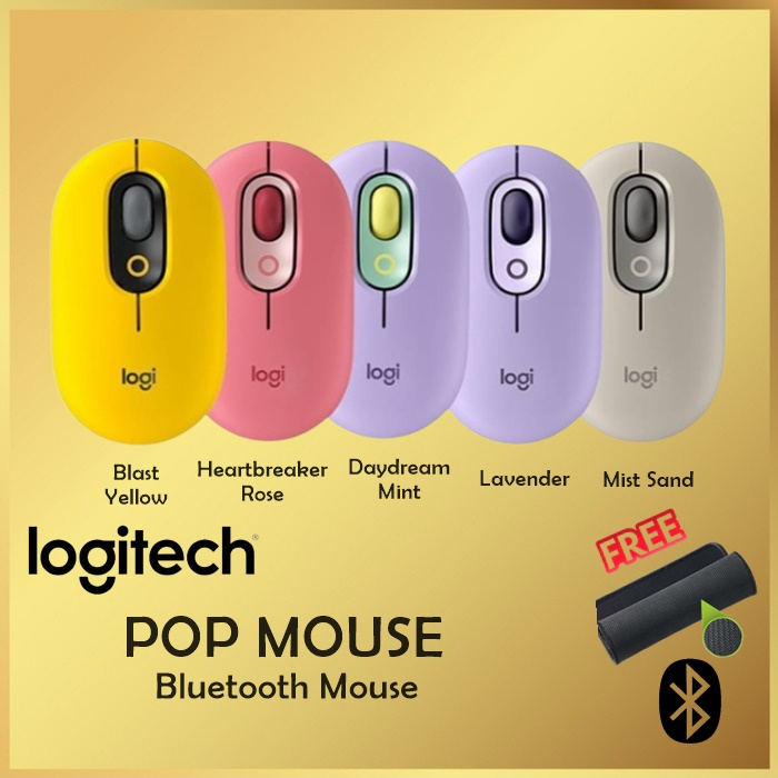 Logitech Pop Mouse Wireless Bluetooth Mouse with Customizable Emoji