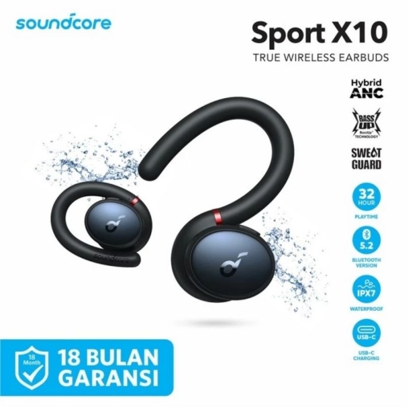 Anker Soundcore Sport X10 TWS ANC Bluetooth Wireless Earbuds - A3961