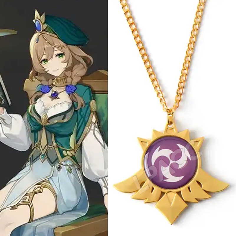 Kalung Vision Lisa Skin Sobriquet Under Shade Genshin Impact Cosplay
