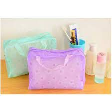 Sgmshop Dompet Tas kosmetik Anti Air Bahan PVC Cosmetic Organizer Travel Bag