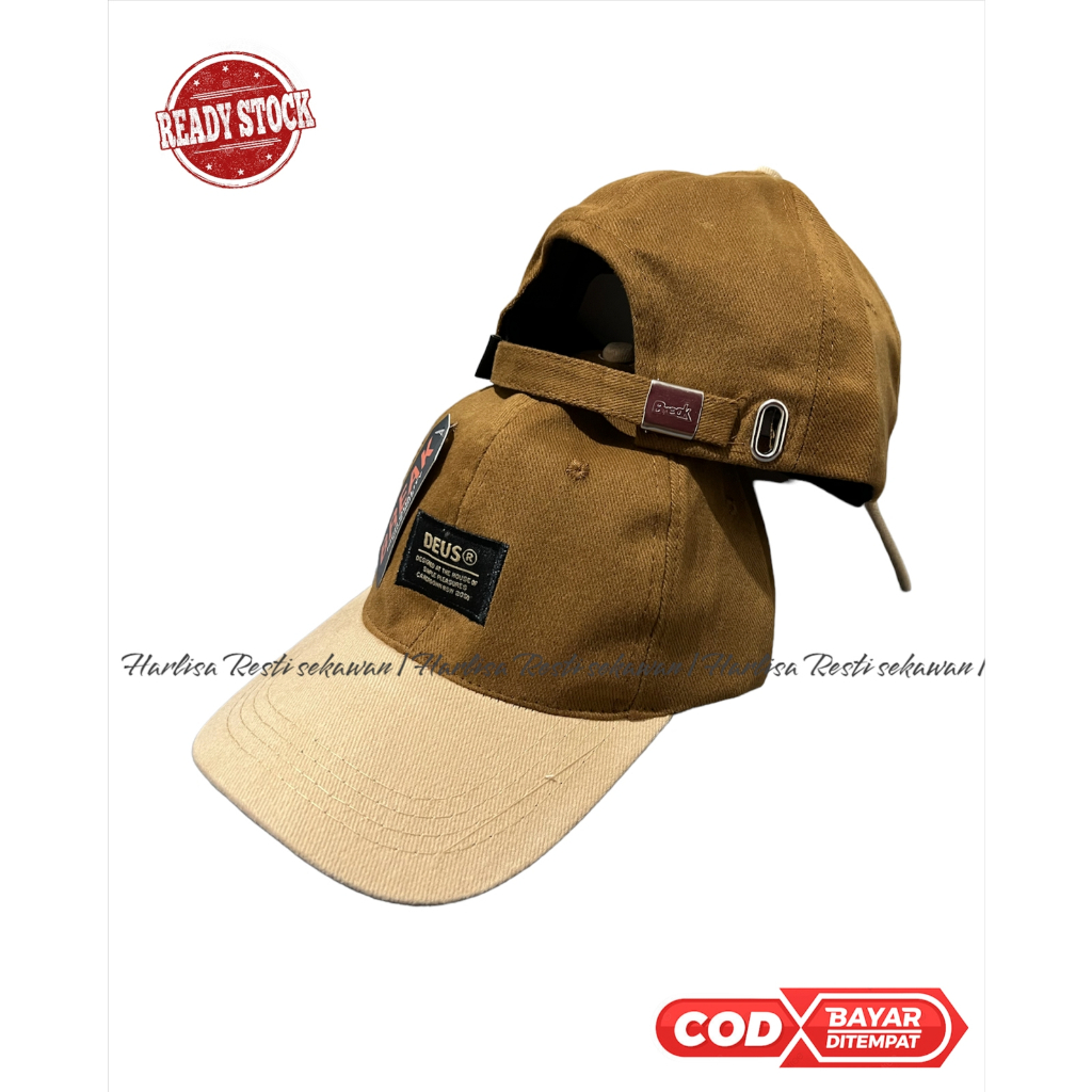 Topi distro pria wanita baseball cap DEUS kombinasi terbaru