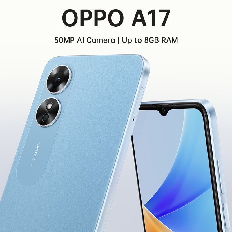 Hp OPPO A17 RAM 4GB ROM 64GB 6.56 inci Baterai 5000mAh Kamera 50MP MediaTek Helio G35 Garansi Resmi Bisa cod