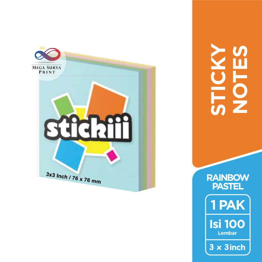 

Sticky Memo Sticky Notes 3x3 inch 76x76 mm