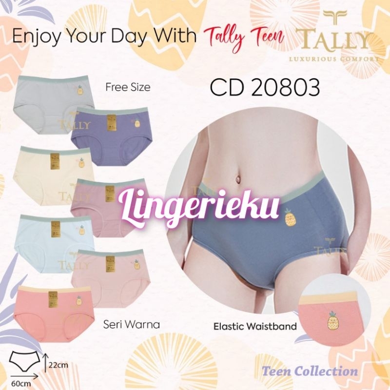 Tally 20803 CD Celana Dalam Wanita Bahan Katun Motif Cerah Fit To L-XL