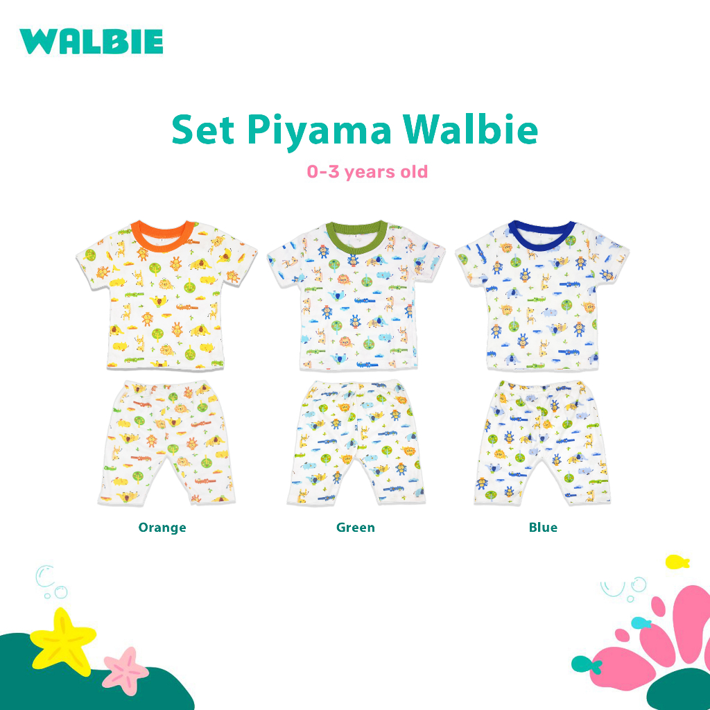 Walbie Set Piyama Baju Tidur Bayi 011 (BISA TUKAR SIZE) Sleepsuit Piyama Motif Anak Baju Tidur Bayi Baju bayi Anak 0 Bulan - 2 Tahun spesaing libby uniqlo mooi velvet littlepalmerhaus kids