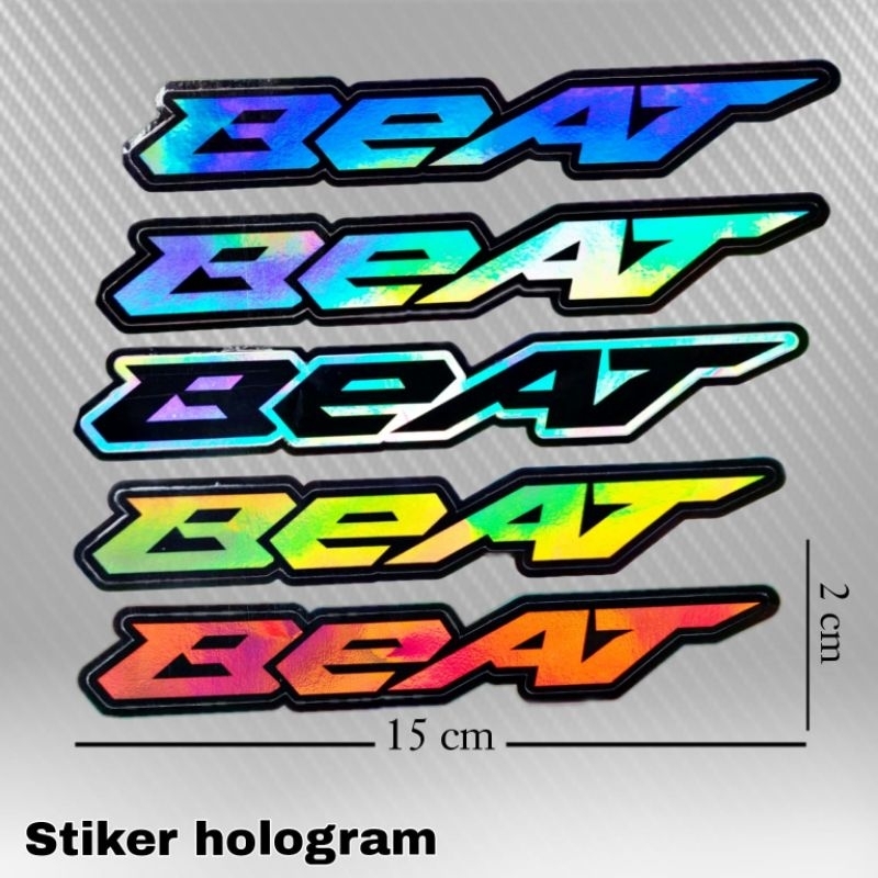 stiker hologram logo beat mio vario 150 warna bahan import aman untuk semua kendaraan