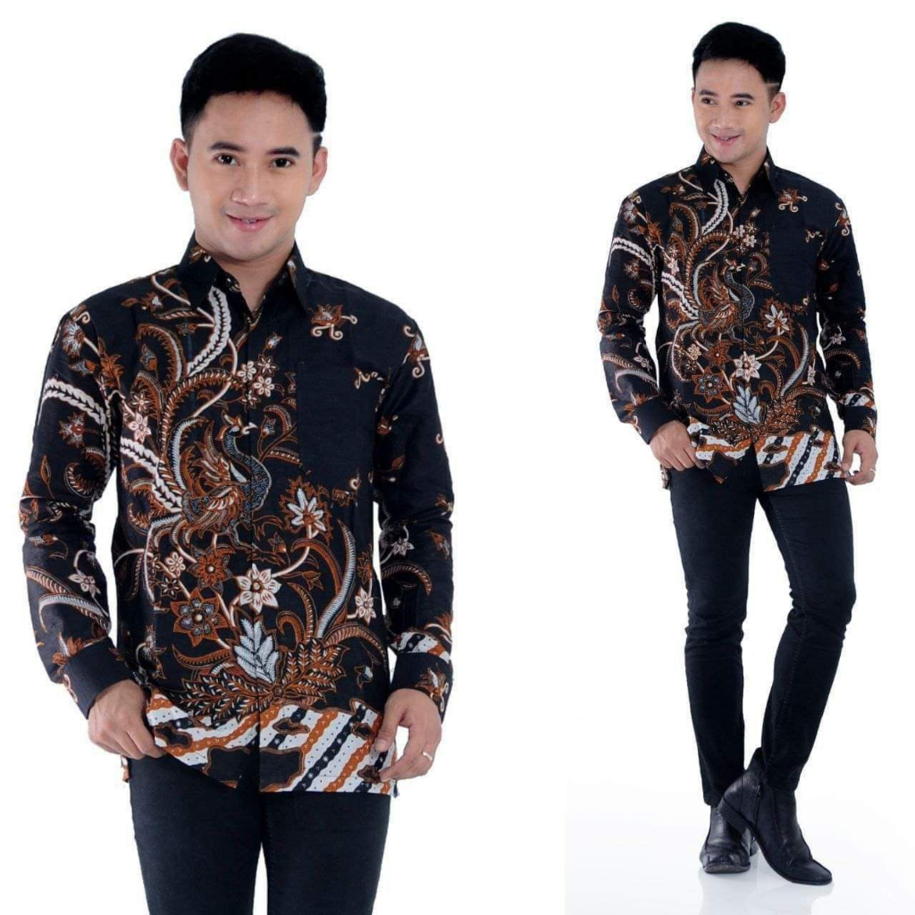 Kemeja batik pria lengan panjang motif orak arek