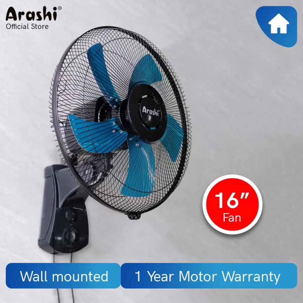 Arashi XFLOW 16 inch Kipas Angin Besi Dinding Wall Fan 16 inch