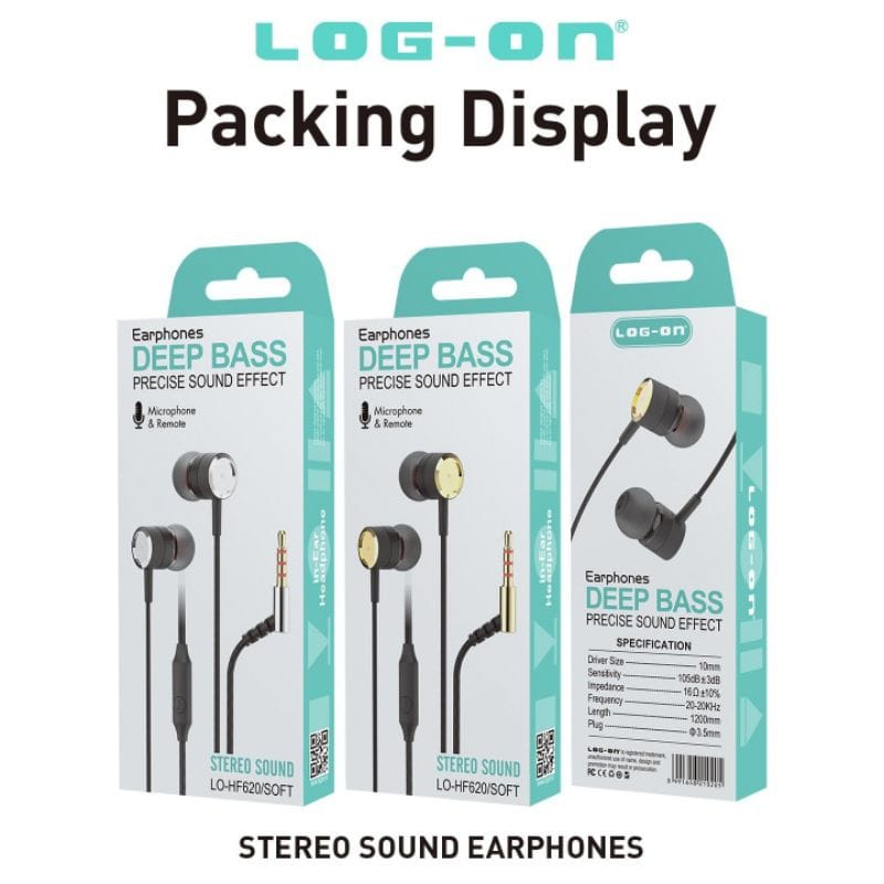 Headset LOG-ON LO-HF620 STEREO SOUND Handsfree LOGON HF620 STEREO BASS Earphone LOG ON LO HF620 BASS