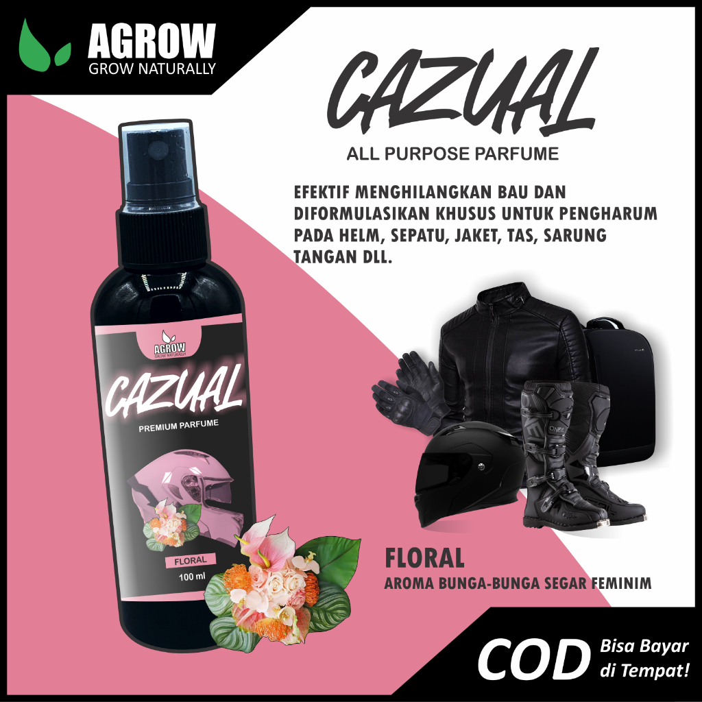 CAZUAL Parfum Aroma Floral Bunga Helm Sepatu Penghilang Bau Anti Bakteri Pengharum Tas Pewangi Jaket By Agrow