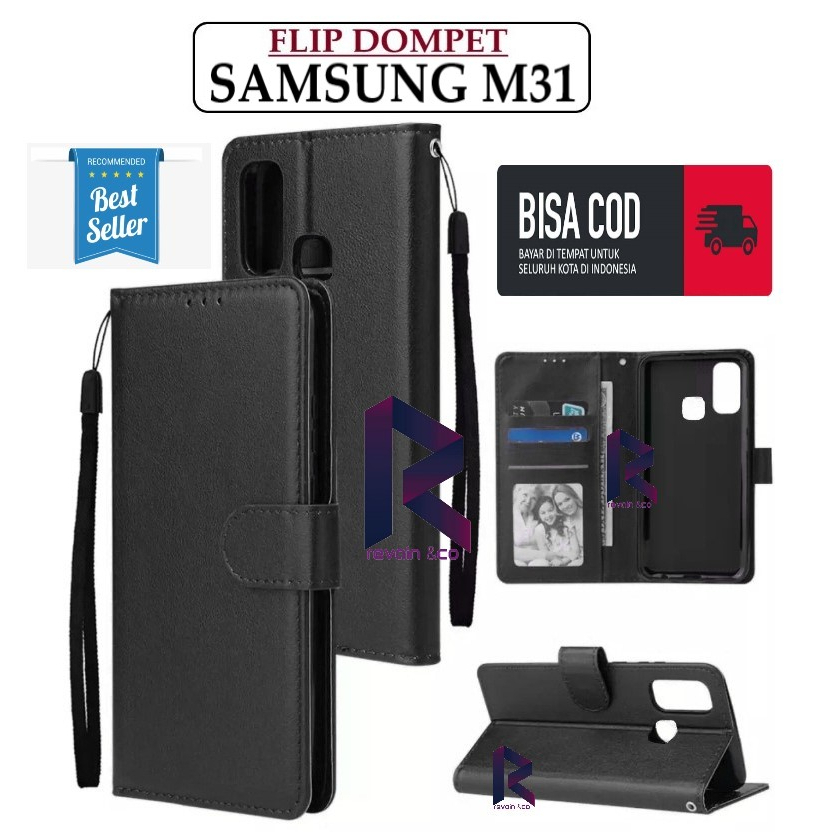 FLIP COVER SAMSUNG M31 FLIP WALLET LEATHER KULIT PREMIUM SARUNG BUKA TUTUP KESING HP FLIP CASE SAMSUNG M31