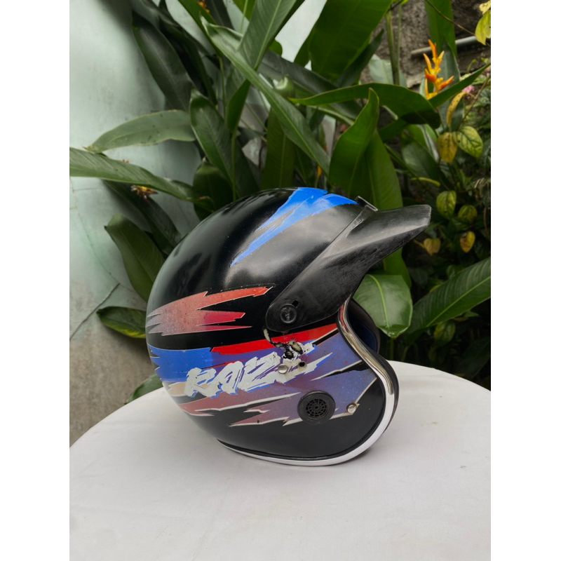 helm jadul lawas ori kawasaki kaze dmi vigano kiwi cakil retro bogo original