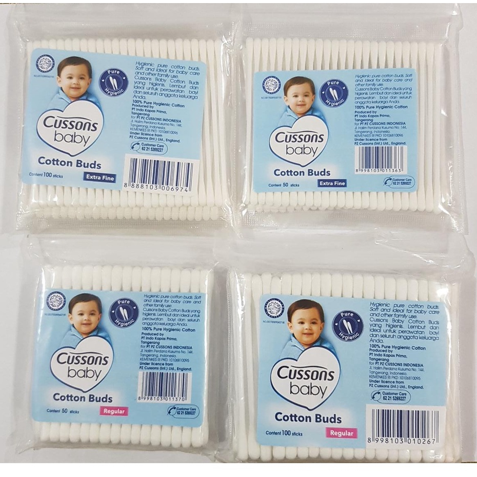 Cussons Baby Cotton Bud Reguler / Extra Fine 50s 100s | Pembersih Korek Kuping Bayi Cusson