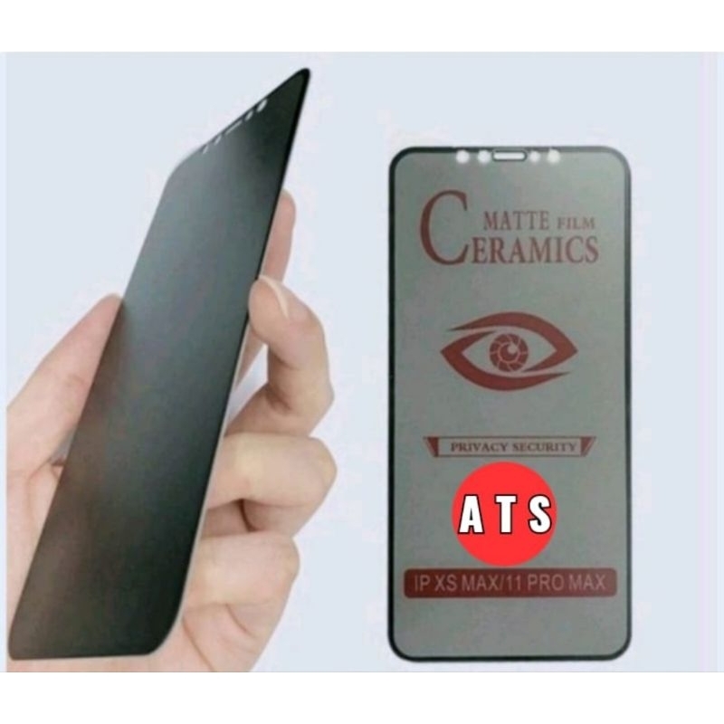 Tempered Glass Anti-Spy Matte Film Ceramic Privacy Anti-Spy Anti-Spy Anti-Spy Pelindung Layar Handphone All Tipe