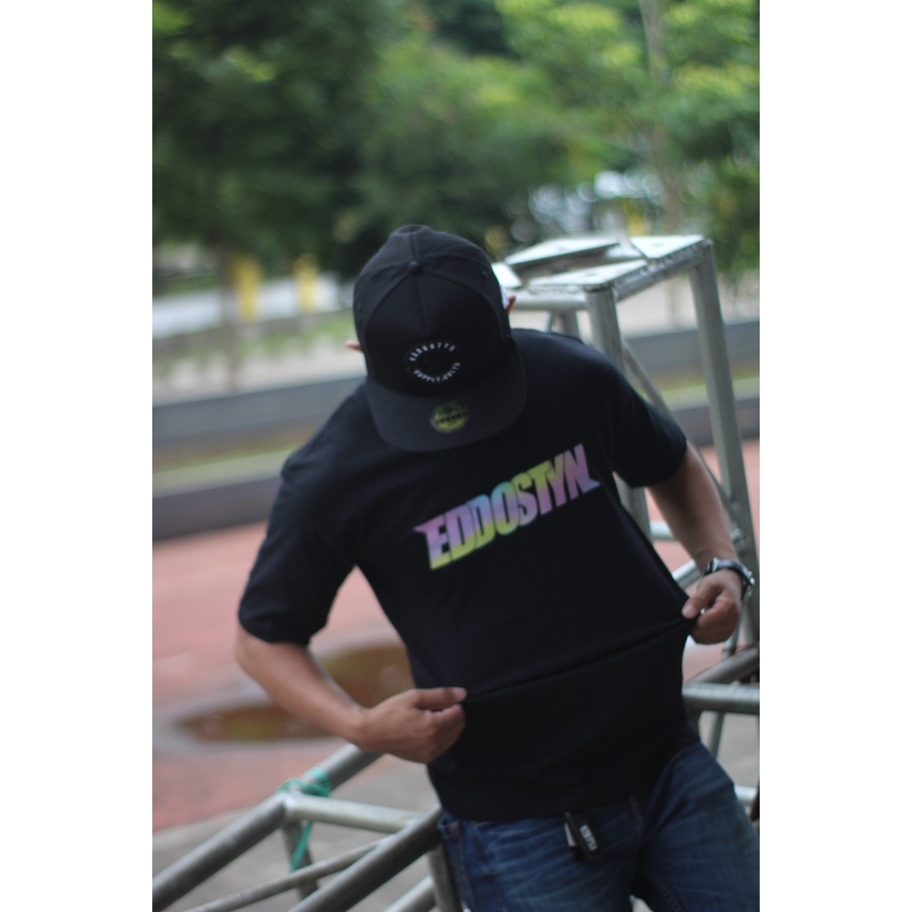 EDDOSTYN  T-SHIRT EDSTN BLACK RAINBOW