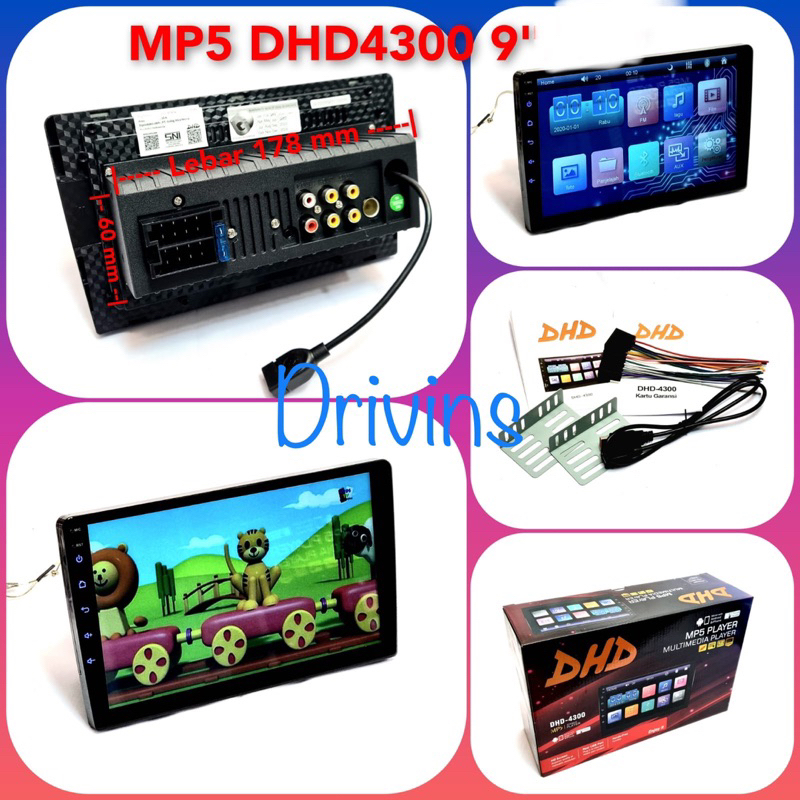 New HEAD UNIT MP5 DECKLESS DHD-4300 9 INCH & 10 INCH MIRRORLINK BUKAN ANDROID