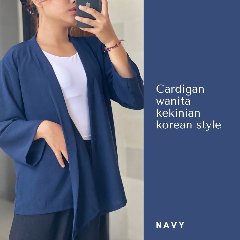 Cardigan Airflow Wanita Kekinian Korean Style