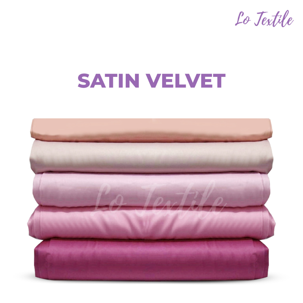 Bahan Kain Satin Velvet Premium 1 Meter