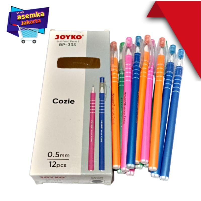 Bolpen Pulpen Joyko BP-335 Cozie 0,5mm 12pcs