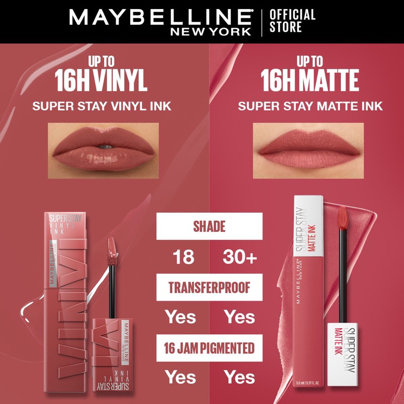 Maybelline Superstay Vinyl Ink Original BPOM - Vinylink Lipstick Lipstik COD