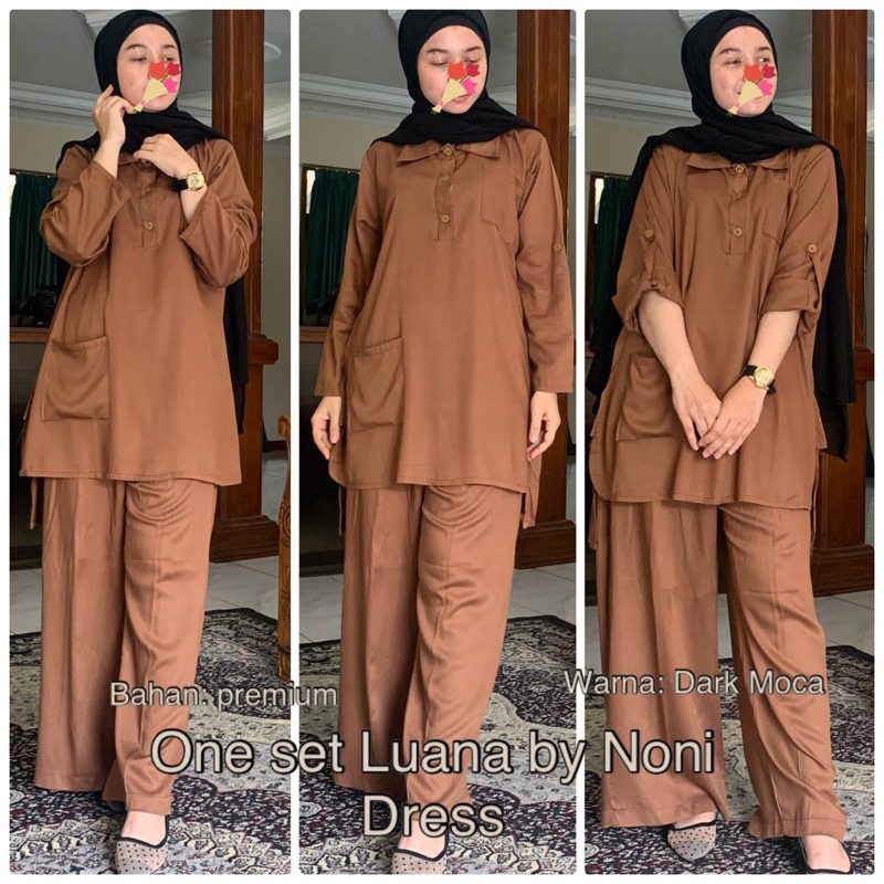 Daster Arab NONI LUANA One Set Kulot Premium Twill