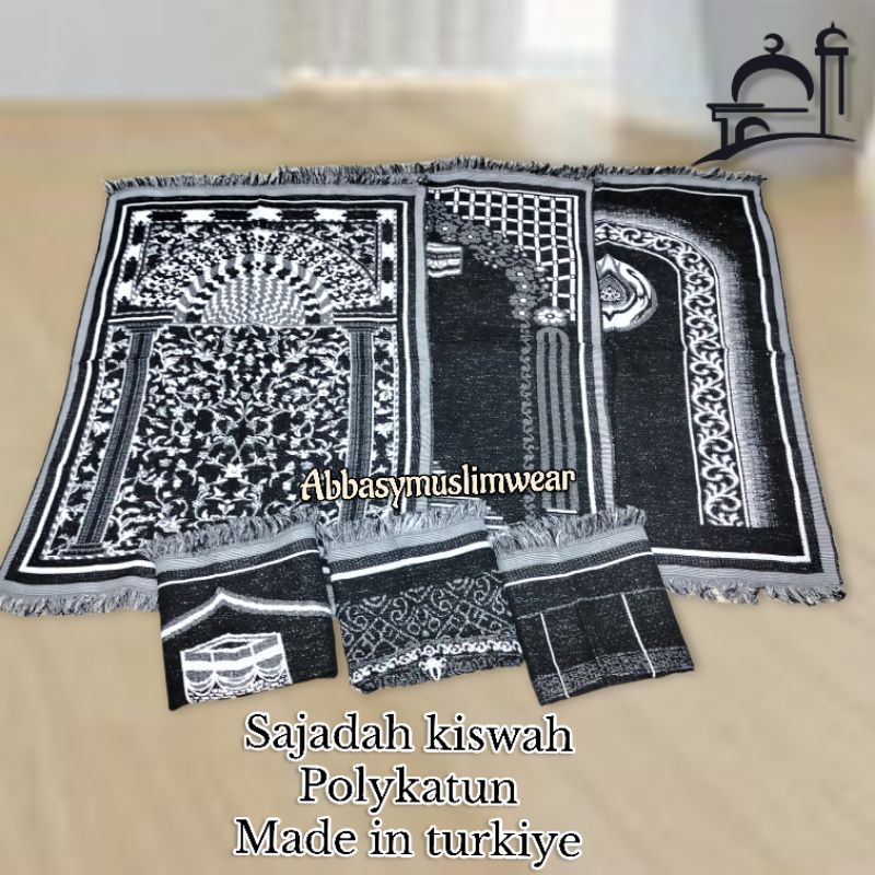 sajadah kiswah Travelling/ sajadah hitam premium