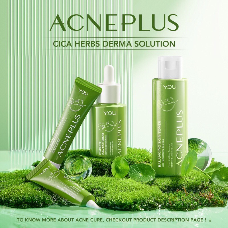 (BISA COD) YOU ACNE PLUS CICA HERBS DERMA SOLUTION