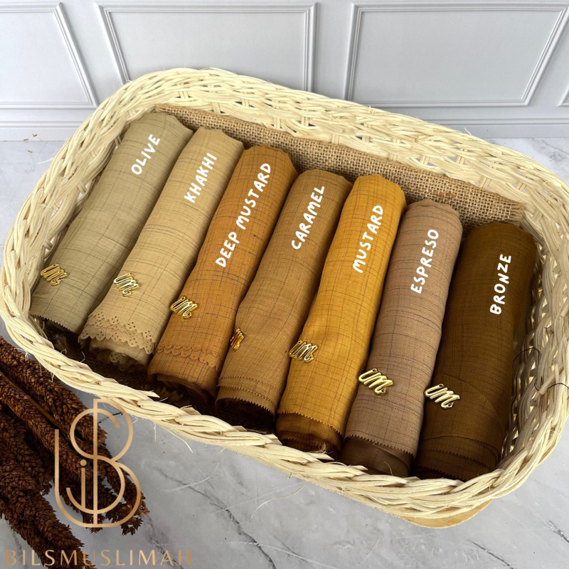 PART I HIJAB VOAL WAFFLE LASERCUT UMAMA LOGO METAL