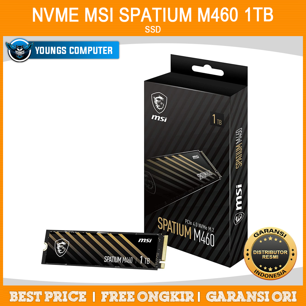 SSD NVME MSI SPATIUM M460 1TB PCIe 4.0 NVMe M.2