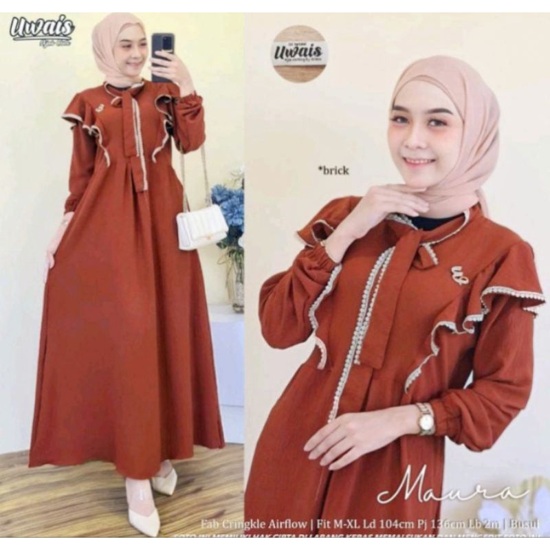 LARISA LARISSA MAURA DRESS CRINGKEL AIRFLOW SOFI ABAYA DRESS MAXY