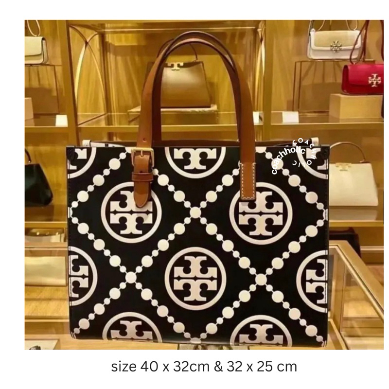 tory burch tote contrast T monogram
