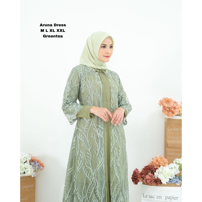 GAMIS BROKAT TILE SAPTO MUTIARA PREMIUM QUALITY PREMIUM/GAMIS PESTA SUPER MEWAH/GAMIS TERBARU WANITA
