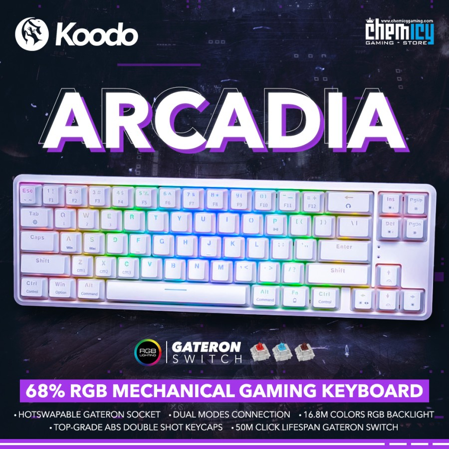 Koodo Arcadia 68% RGB Hotswap Bluetooth Mechanical Gaming Keyboard