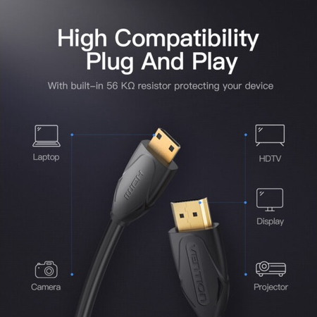 Vention Kabel HDMI to Mini HDMI 2.0 Full HD 3D D02 3 Meter