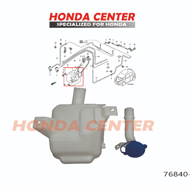 tabung tangki botol air wiper tank washer honda jazz gd3 2004 2005 2006 2007 2008