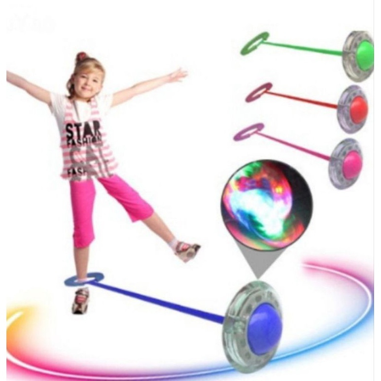 Hulahoop Mainan Hulahup Kaki Lampu Nyala Hula Hoop Jumpball Flash Jump Lampu LED